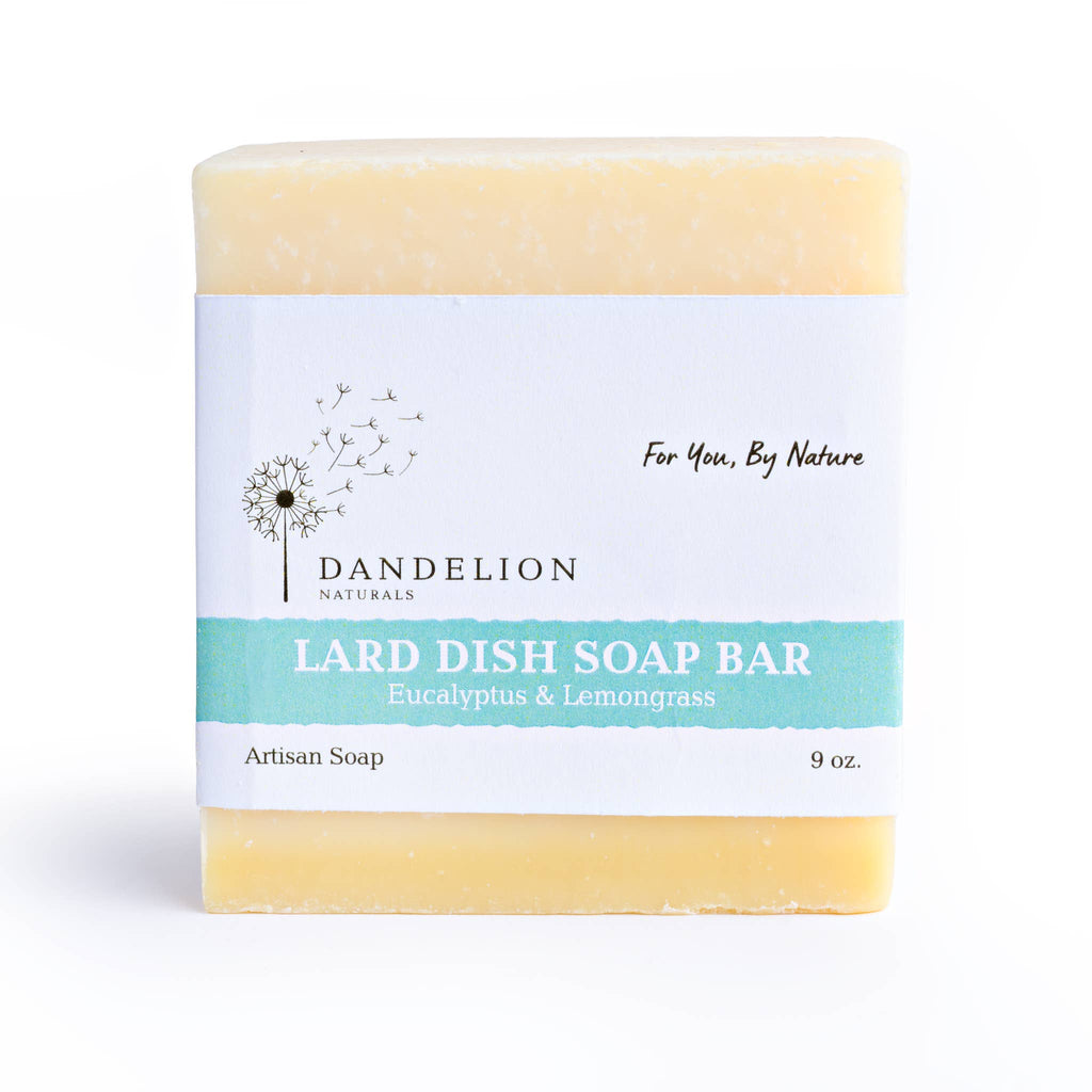 Lard Dish Soap Bar Eucalyptus & Lemongrass | Solid Dish Soap