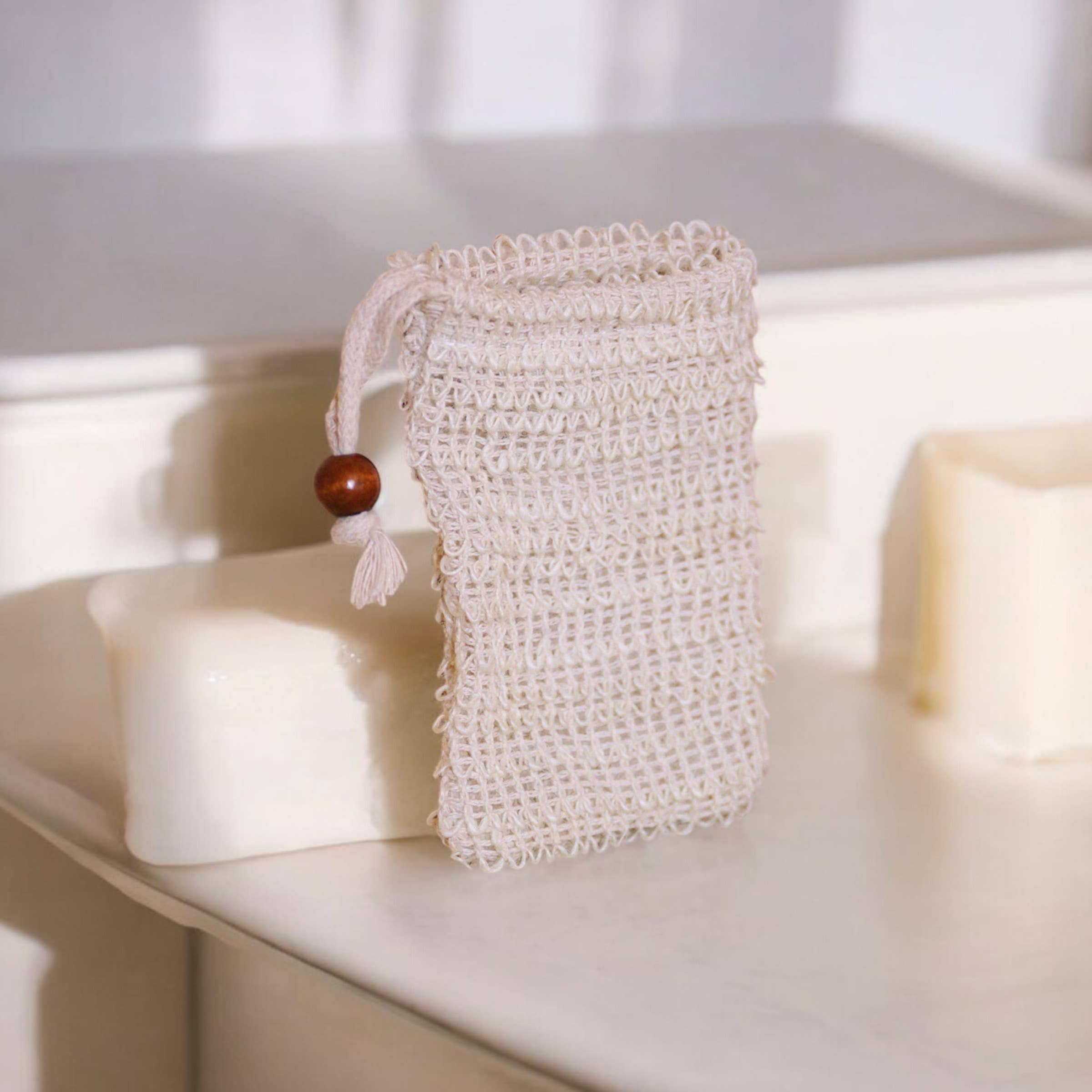 Compostable Sisal Soap Saver Bag | Soap Gift Bestseller