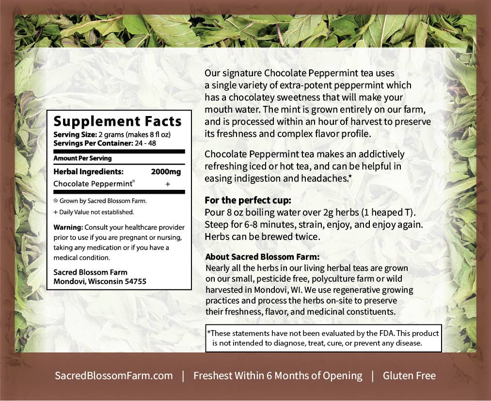 Chocolate Peppermint Herbal Tea