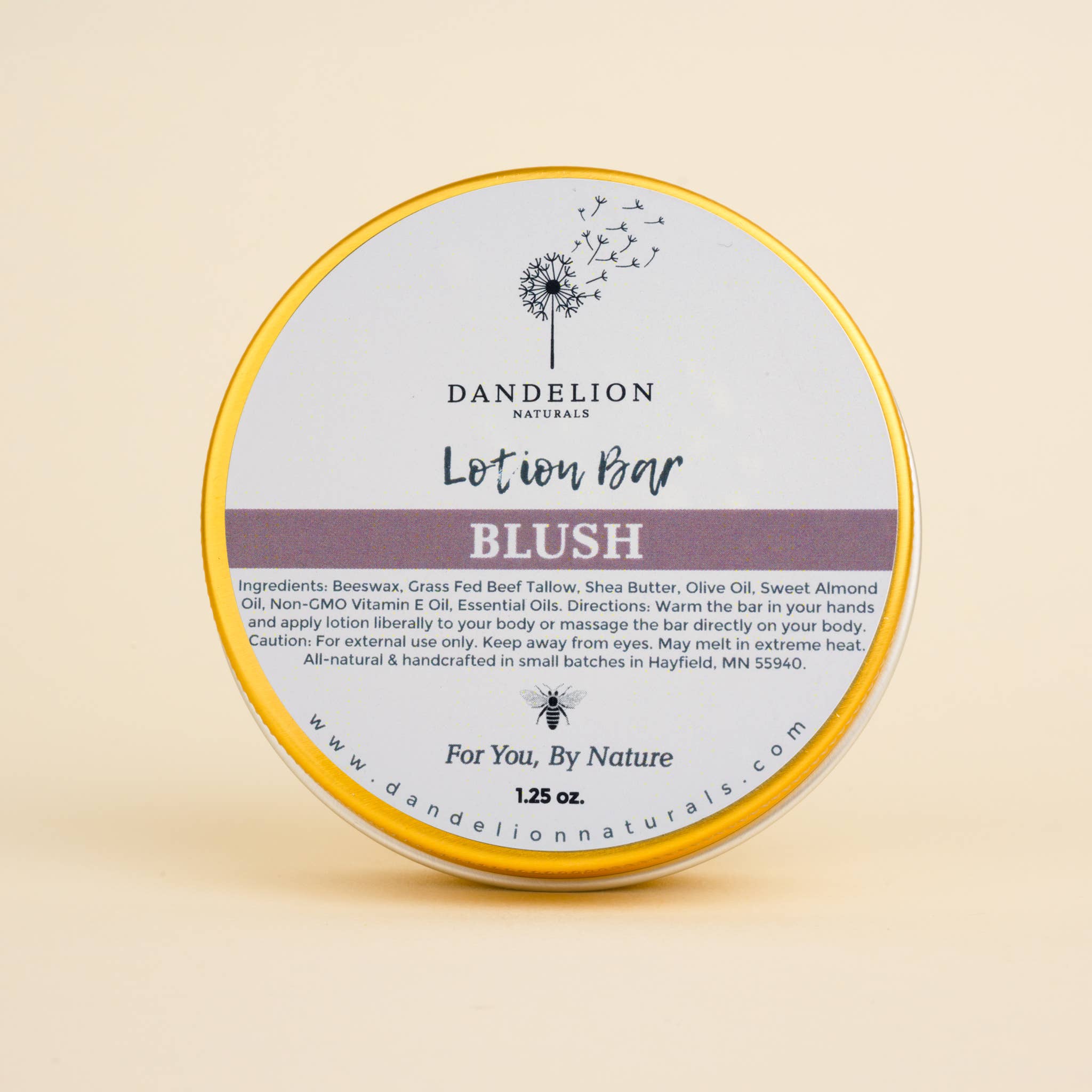 Tallow Lotion Bar with Patchouli, Lavender, Geranium | Blush